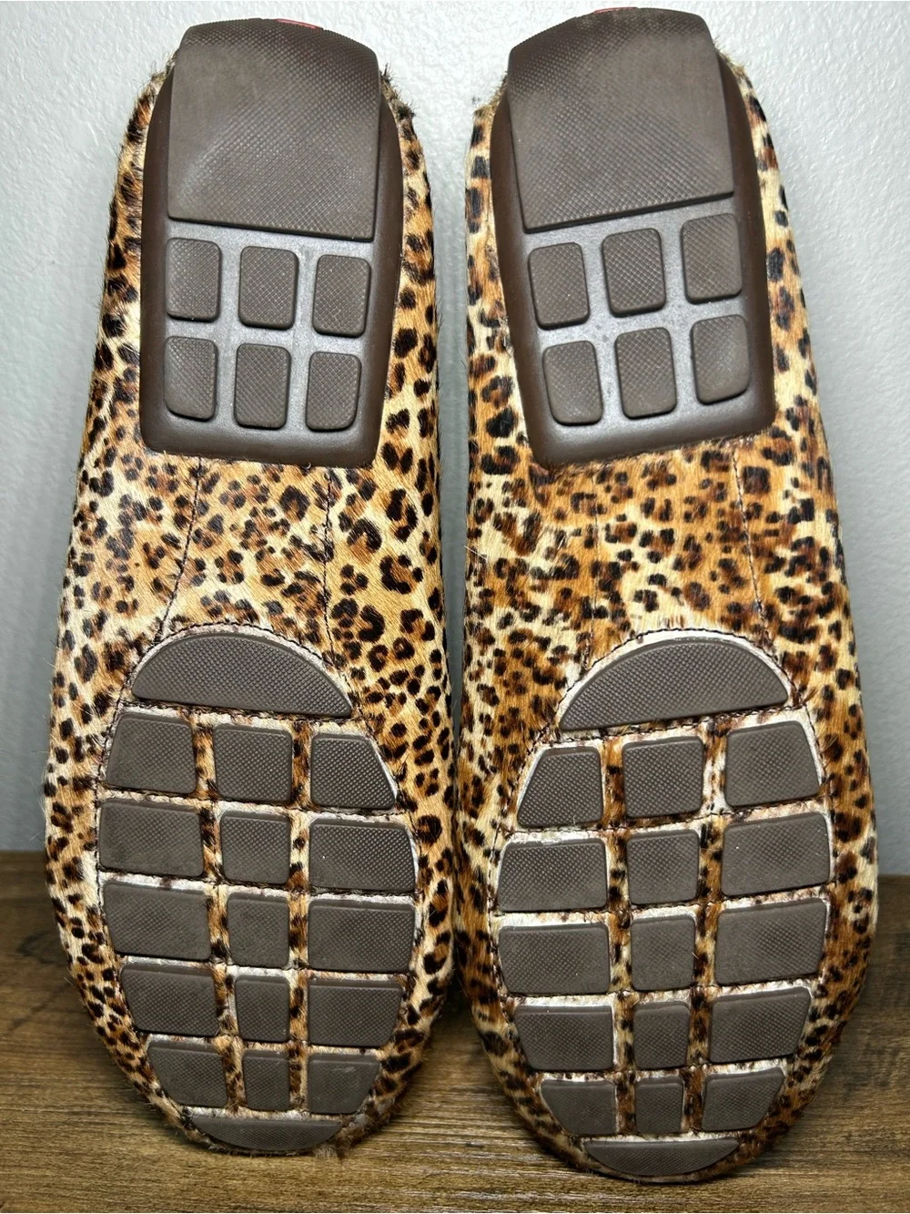 Ralph Lauren Leopard Print Driving Loafers - Brown/Tan